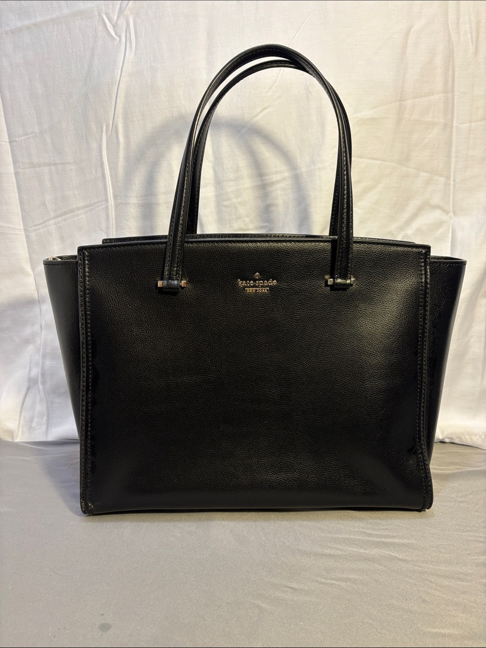 kate spade Black Structured Leather Tote